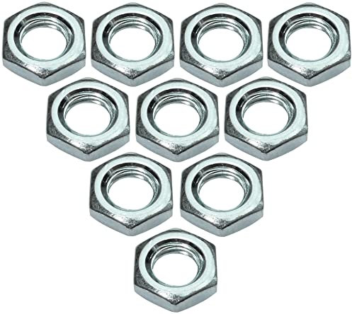 AERZETIX - C49451 - Set di 10 dadi bassi M6 esagonali/6 lati - contro dadi con filettatura metrica - in acciaio zincato