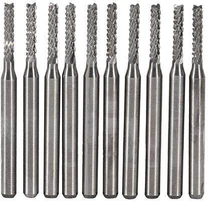 Schaftfräser, 10 Stück Fräser, Hartmetallfräser, 2 Mm Hartmetall-Schaftfräser, Gravur-Bits, Schnitzbohrer, SMT-CNC-Leiterplattenschneider