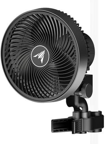 AC Infinity CLOUDRAY S6, Growzelt-Clipventilator 150 mm mit neu entwickeltem langlebigem EC-Motor, 10 individuell einstellbaren dynamischen Windstufen und 10-stufiger Oszillation, wetterfest nach IP54