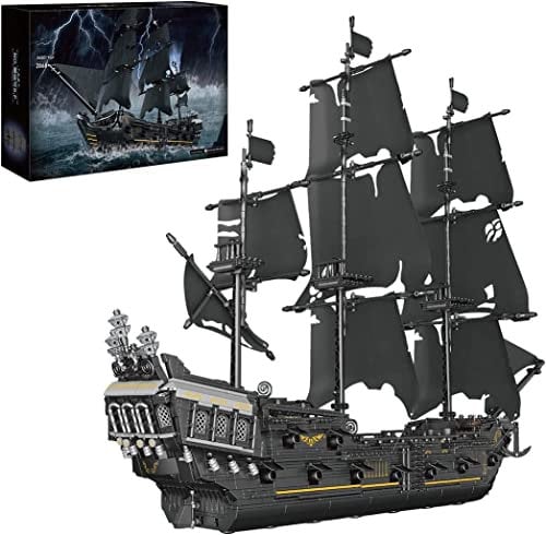 Auforua Black Pearl Piratenschiff Modellbausatz, 2868-tlg Groß Klemmbausteine Piratenschiff MOC Set, Piratenschiff Bausteine Bausatz