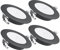 acegoo 4 x 12V Einbaustrahler Wohnmobil LED Einbauleuchte mit Ein/Aus-Dimmschalter&Blaues Nachtlicht Spot 3W 285lm Dimmbar Einbauspot Downlight für Boot Wohnwagen Camper Küche(Schwarz 4000K)