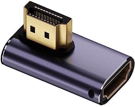 cablecc HDMI-Stecker auf HDMI 2.1-Buchse, niedriges Profil, vertikal, 90 Grad abgewinkelt, UHD 8K 60 Hz HDTV