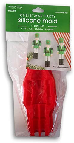 Weihnachts-Nussknacker, Mini-Silikonform für Süßigkeiten, Schokolade, 4,5 x 11,7 cm
