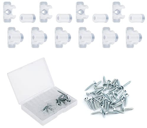 TOYMIS 10pcs Clips de Meuble pour Fausse Façade, avec Vis Clips de Tiroir de Meuble pour Fausse Façade en Acrylique pour Façades de Cuisine