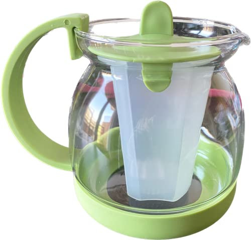 Carafe avec filtre pour infusions, thé et café, convient pour le micro-ondes, infuseur, théière en verre avec filtre pour thé en vrac.
