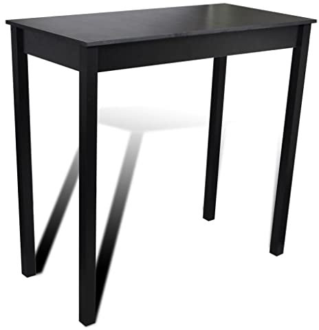 INLIFE Bartisch MDF Schwarz 115×55×107 cm,16.5kg,240378