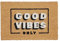 Relaxdays Fußmatte Kokos, Good Vibes Only-Schriftzug, Türvorleger innen & außen, Kokosmatte 40 x 60 cm, Türmatte, Natur