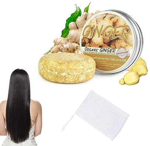 Barre Shampoing Au,Shampoing Gingembre,Shampoing Solide Gingembre,Favorise La Croissance Des Cheveux,Savon Shampoing Gingembre,Shampoing Au Gingembre Pour La Repousse Des Cheveux Avec Savon Mousse Net