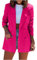 Blazers Jacket for Women UK Clearance Ladies Solid Lapel Blazer Suit Long Sleeve Elegant Coat Pockets Cardigan Tops Plus Size Casual Work Wear Business Office Formal Outwear Suits Hot Pink