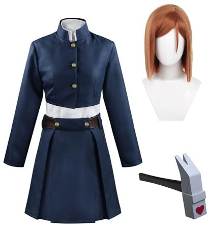Tongyundacheng Costume de cosplay Kugisaki Nobara - Uniforme scolaire - Tenue complète pour Halloween - Pour filles et femmes