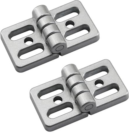 Lot de 2 charnières de porte robustes en alliage de zinc pour cadre profilé en aluminium