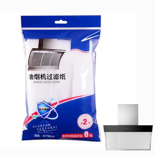 Gsycle Filtro De Campana Extractora 45x90 CM, 4 Filtros De Ventilador Extractor Filtro Universal para Campana Extractora Papel Filtro para Campana Filtros De Grasa para Todas Las Campanas Extractoras