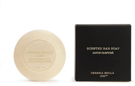 Cereria Molla 1899 Duftseife, Amber & Sandelholz, hergestellt aus Kokosöl und Sheabutter, feuchtigkeitsspendende Haut, natürliche Inhaltsstoffe