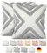 Emilie-Textil Boho Zierkissenbezug aus 100% Baumwolle, Deko Kissenbezug, Kissenhülle verschiedenen Mustern (Graues X, 40X40)