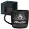 Maverton Tazza da caffè latte o tè in ceramica - 400 ml - Incisione personalizzata - Bicchiere con manico per bevande per Lei - Tazze da colazione per compleanno donna - Interno nero - principessa