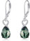 VONALA Unendlichkeitsherz-Ohrringe aus Moosachat, Sterlingsilber, Tropfenform, Leverback-Ohrringe, baumelnde Ohrringe, Moosachat-Schmuck, Geschenk für Frauen und Mädchen