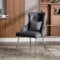 icemoonstar Ohrensessel， Sessel Schlafzimmer， Wohnzimmer Sessel， Lounge Sessel， Relaxstuhl mit Lendenkissen und Knopfmuster, Stühle mit Metallbeinen， Moderner Armlehnstuhl (Grey)