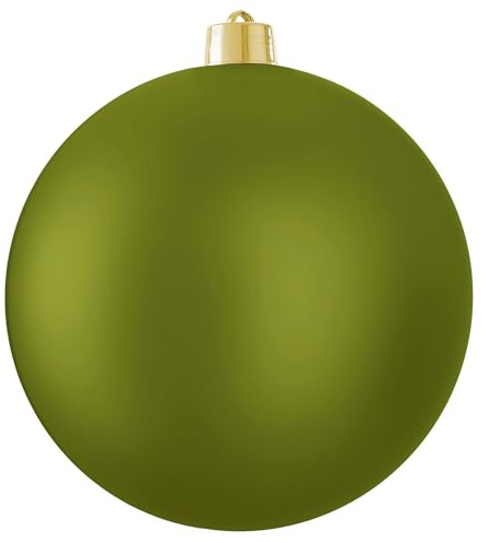 Annastore XXL Weihnachtskugeln Groß für den Außenbereich, Christbaumkugeln zur Dekoration, Christbaumschmuck Wetterfest 20-25 oder 30 cm (Grün matt, Ø 25 cm)