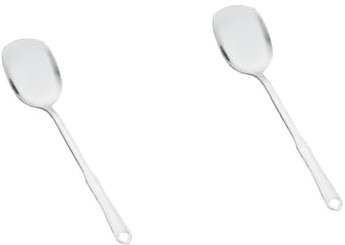 Mikinona 2 Pz Spatola kitchen gadgets padella placca pan - strumento di cottura strumenti per grigliare utensili attrezzi pala da cucina casalinga pala casalinga Acciaio inossidabile Silver