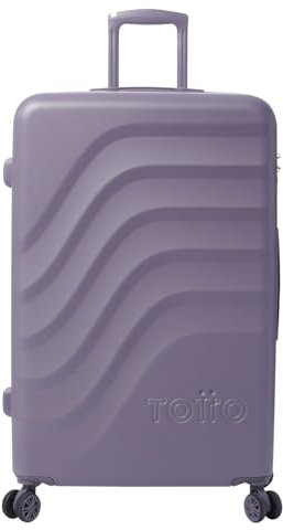 TOTTO - Maleta Rígida Grande, Modelo Bazy+, 50 x 79 x 30.5 cm, Capacidad 100L, Expandible, Resistencia a Impactos, Ruedas 360º, Manija Telescópica, Correa Interna, Candado TSA, Color Montana Grape