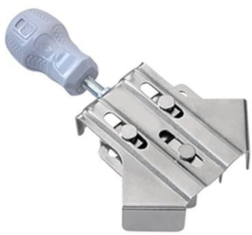 TOBEOME Morsetto ad angolo retto migliorato in acciaio inox per la lavorazione del legno, giunzione, clip rapida, 90 gradi, clip fissa, aperto
