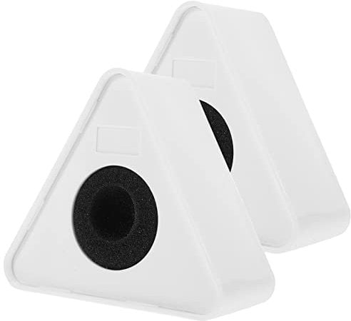 NULYLU 2pcs Mic Boom Arm Stand Abs Microphone Logo Flag White Karaoke Recording Mic Station