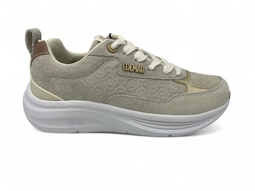 Colmar Damen Schuhe Grace Impress 101 Sneakers mit Schnürung Beige, beige, 40 EU