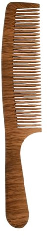 Haarkamm aus Holz, Entwirrender Antistatischer Haarkamm, Handmade Wooden Hair Comb, Kamm mit Feinen Zähnen für Damen und Herren für Normales, Lockiges Oder Grobes Haar (L)