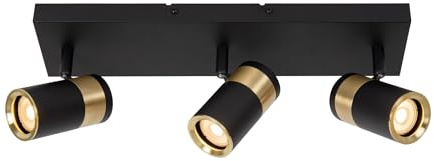 LUCIDE Gorik Deckenleuchte, 3 x GU10, Schwarz