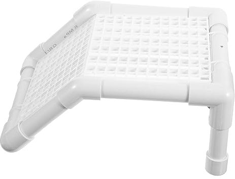 BESPORTBLE Terrasse des Tortues Bassin De Baignade des Tortues Chauffe-Aquarium Mangeoire Plate-Forme De pour Reptiles Plateforme d'escalade pour Piscine Cage Blanche Plastique