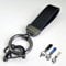 DSWERMG Auto Porte-clé, pour Ford Fiesta/Fiesta Zetec S/Fiesta Mountune/Fiesta St 2000-2023 2024 Porte-clés en Cuir pour Homme et Femme, Voiture Accessoires,A/Black