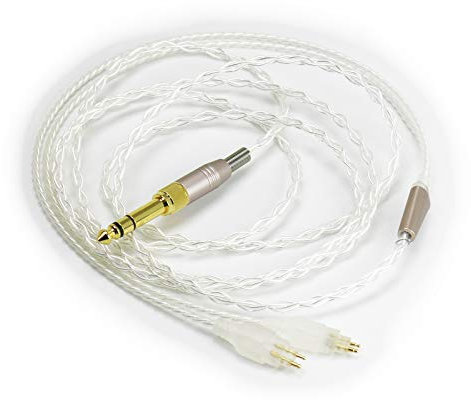 Replacement upgrade Audio Cable 3.5mm/6.35mm Adapte Compatible with Sennheiser HD600 HD650 HD580 HD660S HD58X HD660S2 HD6XX Headphone 6N OCC Copper Single Crystal Silver Plated Cord