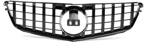 Frontkühlergrills Für Mercedes Für B&ENZ W204 C180 C200 C300 2008-2010 2011-2014 Auto Stoßstange Haube Mesh Grill Vorne Niere Grille(Schwarz)