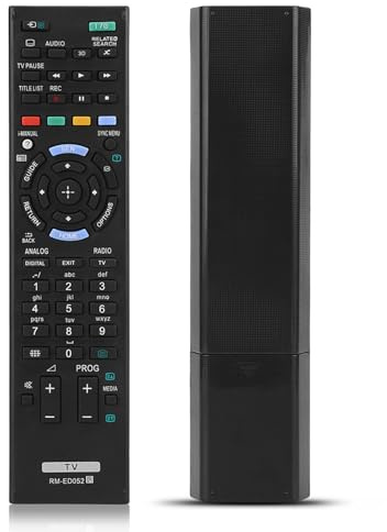 Eacam TV Remote Control for RM-ED050, ABS Material, Wearable, Sturdy, Up to 10m Remote Distance, Replacement, with Color Black, Size 20 * 4.8 * 1.8CM, Shell Material ABS, Battery
