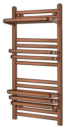 Brushed Bronze 500mm (w) x 1000mm (h) Hera Designer Towel Rail Radiator Central Heating Bathroom Heater | 2261 BTUs