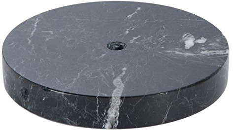 B & P Lampe 15,2 cm Durchmesser Onyx schwarz rund Boden