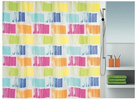 Spirella Duschvorhang Textil Pittore Multicolor, vers. Größen 240 x 180 cm