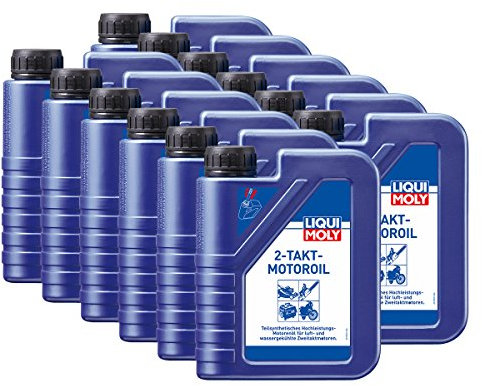 12x LIQUI MOLY 1052 2-Takt-Motoroil selbstmischend Rasenmäher Motorsäge Öl 1L