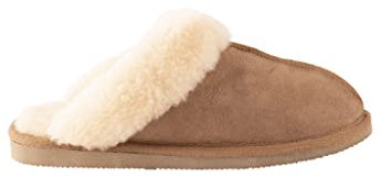 Shepherd of Sweden - Jessica Lammfell-Hausschuhe - Pantoffeln - Damen - 100% Echtes Lammfell - Schlupfmodell - Bequem - Weich und warm - Chestnut - Größe 41