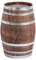 Temesso Kleines Dekofass rund, Fass aus Kastanienholz palisander in verschiedenen Maßen (H: 62cm D: 42cm)
