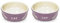 2 er Set Keramiknapf für Katzen - Futternapf und Wassernapf (lila/beige)