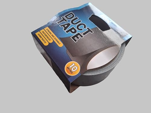 Bloc Grey PVC Duct Tape Roll, 10 meters - Strong & Durable, Ideal for DIY Home Repairs, Adheres to Concrete & More