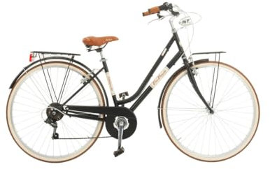 Via Veneto Cityfahrrad MALAGUETA 28 Zoll Lady, Nero PDC