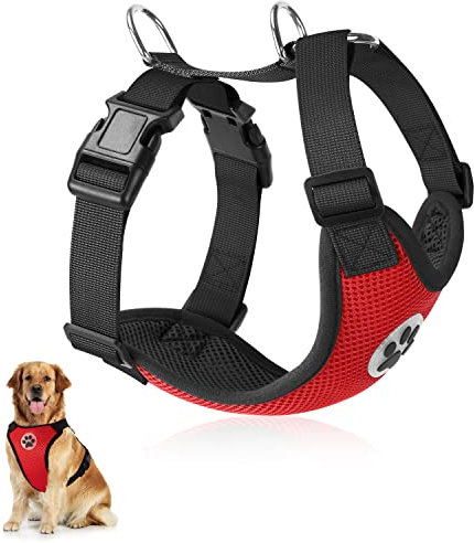 SlowTon Hundegeschirr für Hunde, No Pull Sicherheitsgeschirr Kleine Mittlere Hunde Brustgeschirr Dog Harness Weich Gepolstert Atmungsaktiv