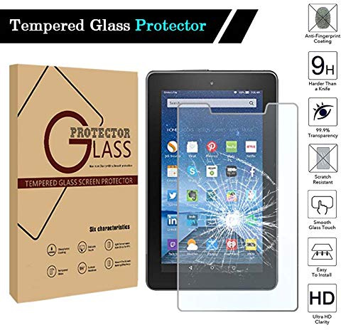 FINDING CASE Screen Protector Compatible for Amazon Fire HD 8 (2018) with alexa Tablet,Tempered Glass Film[High Definition][Scratch Resistant][Easy Installation]