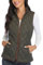 Wudodo Steppweste Damen Weste mit Stehkragen Weste Jacke Reißverschluss Steppweste Winter Warm Ultraleicht, Grün