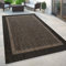 Paco Home Outdoor Teppich Flachgewebe mit Palmen- & Boho-Muster in Sisaloptik Modern langlebig, robust & wetterfest Ideal für Terrasse, Garten & Balkon, Grösse:80x150 cm, Farbe:Anthrazit