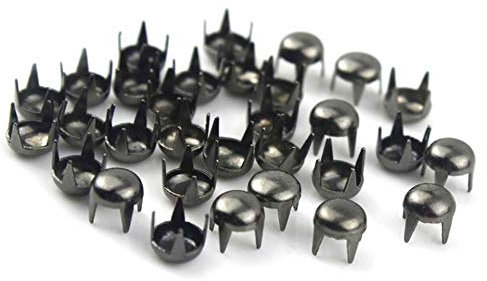 Nieten, 7–16 mm, Metall, runde Kappe, Krallennieten, Nieten, Leder, Handwerk, Tasche, Gürtel, Kleidung, Schuhe, Kragen, Dekoration, Zubehör, 13 Größen, Gun Black, 10 mm, 100 Stück