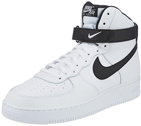 Nike Herren Air Force 1 07 High Basketball Shoe, Weiß Schwarz, 44 EU