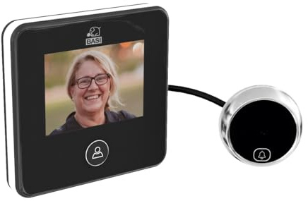 BASI | digitaler Türspion | 3 Zoll LCD-Display | 1 Megapixel Kamera mit Nachtsicht durch IR-LEDs | Fotoaufnahme | 120 Grad Sichtwinkel | Türstärken 32 – 120 mm